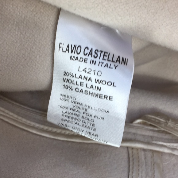 Wool Cashmere FOX Fur Cape Taupe - Picture 7 of 8